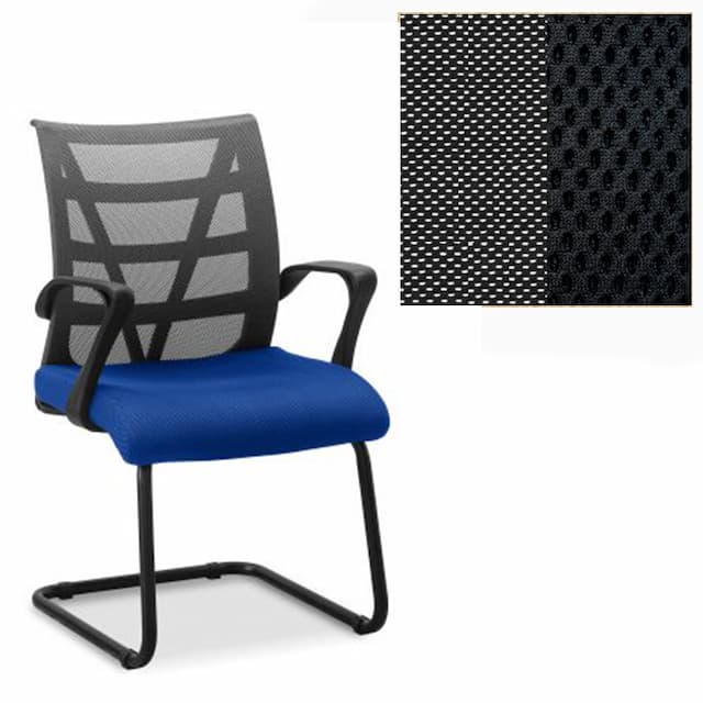 Кресло для посетителя Юнитекс Топ S на раме сетка/ткань TW черная