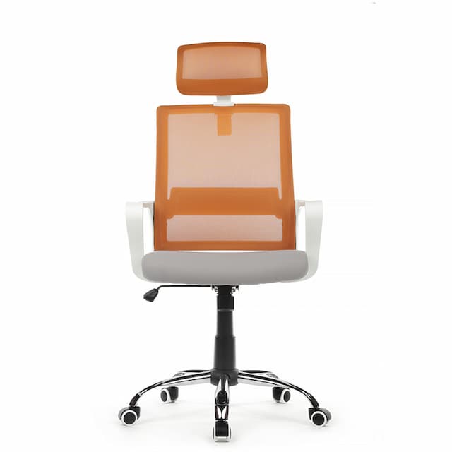 Кресло Riva Chair Mint RCH 1029HW Белый пластик/Оранжевый
