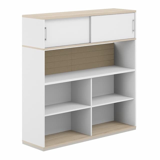 Стеллаж-комбо 1238 односторонний Norden Allegro AG.251.330.651.BG с антресолью и экраном тканевым низким