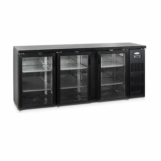 Шкаф холодильный со стеклом TEFCOLD CBC310G барный черный