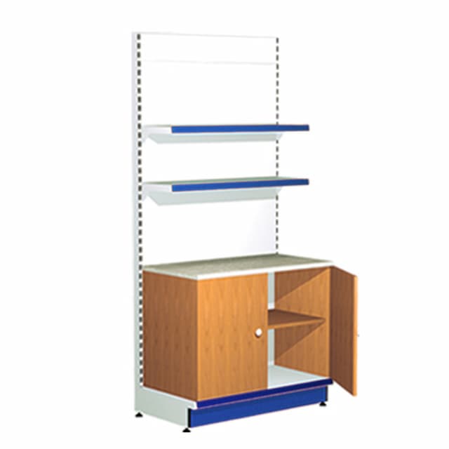 Стеллаж торговый с тумбой Русь MAGMA СК 100 без фриза