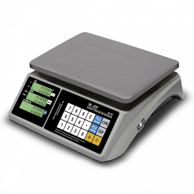 Торговые настольные весы MERTECH M-ER 328 AC-15.2 "TOUCH-M" LCD RS232 и USB